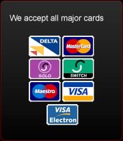 we accept all major cards